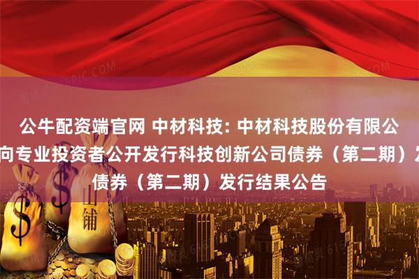 公牛配资端官网 中材科技: 中材科技股份有限公司2025年面向专业投资者公开发行科技创新公司债券（第二期）发行结果公告