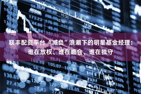 联丰配资平台 “减负”浪潮下的明星基金经理：谁在放权、谁在磨合、谁在独守